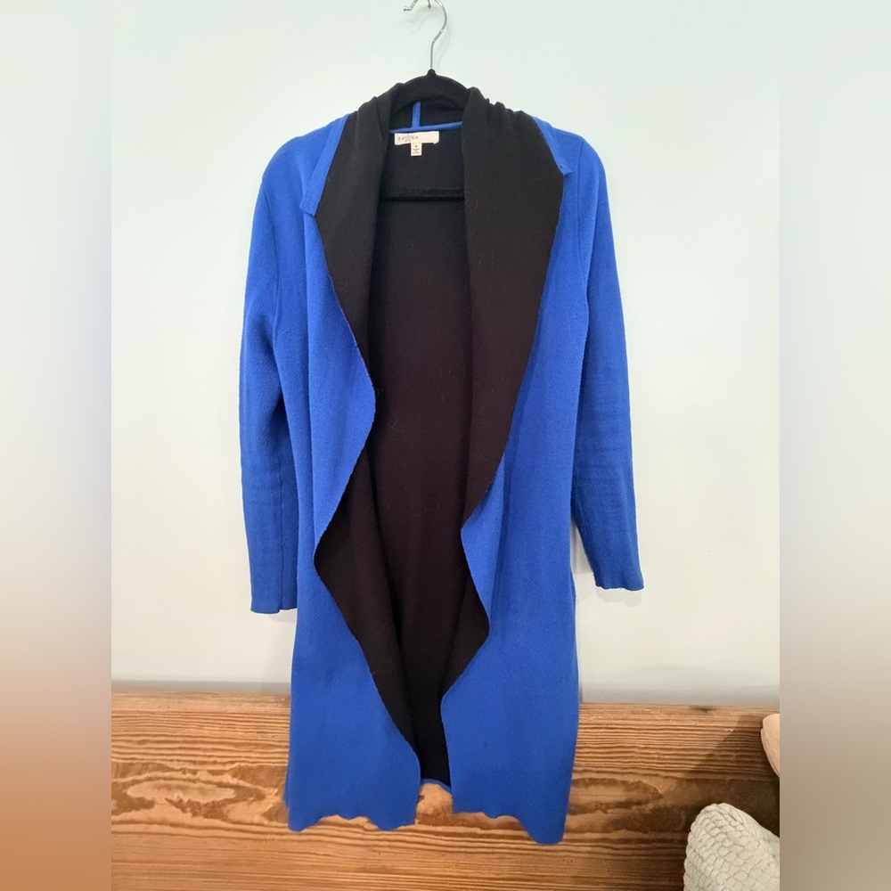 Fever Black and Blue Open Front Jacket